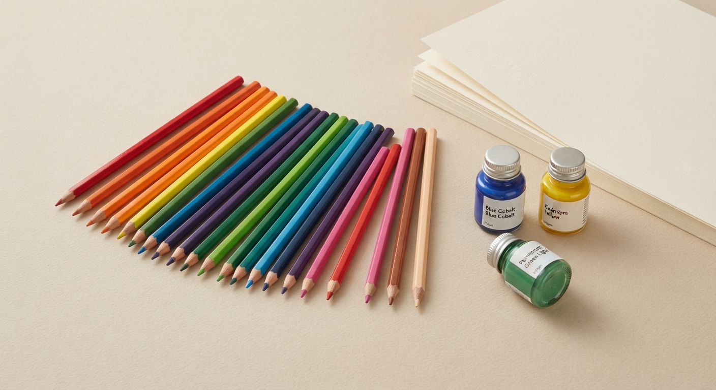 Crayons de couleur aquarellables